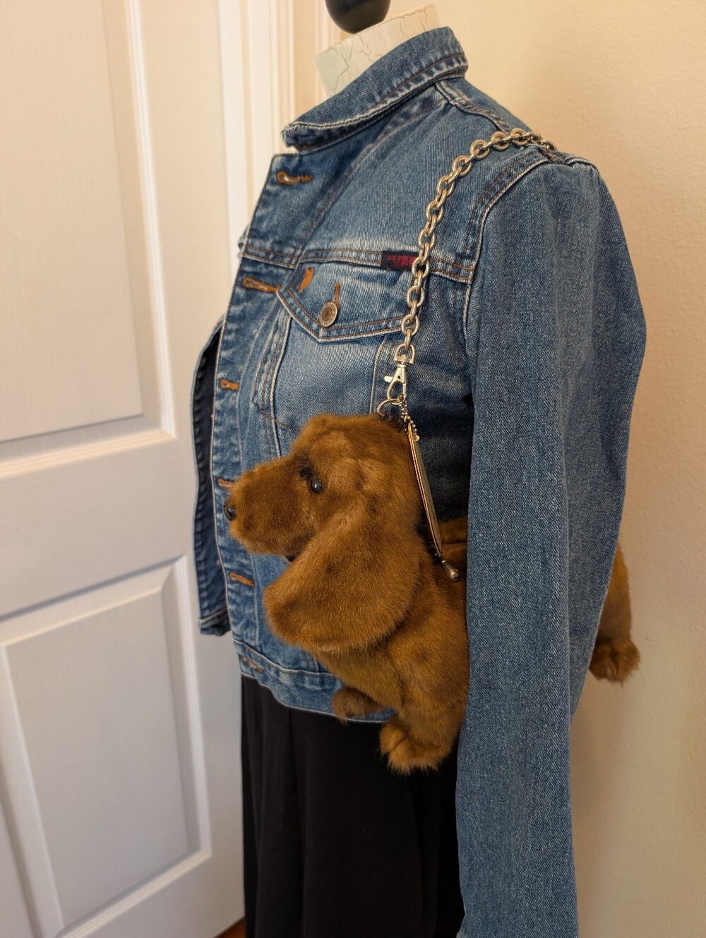 Fuzzy Nation Stuffed Plush Dachshund Handbag